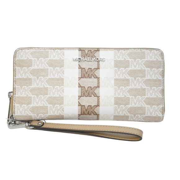Michael Kors Jet Set Travel Large Continental Zip-Around Wallet Wristlet $298 - Picture 1 of 4